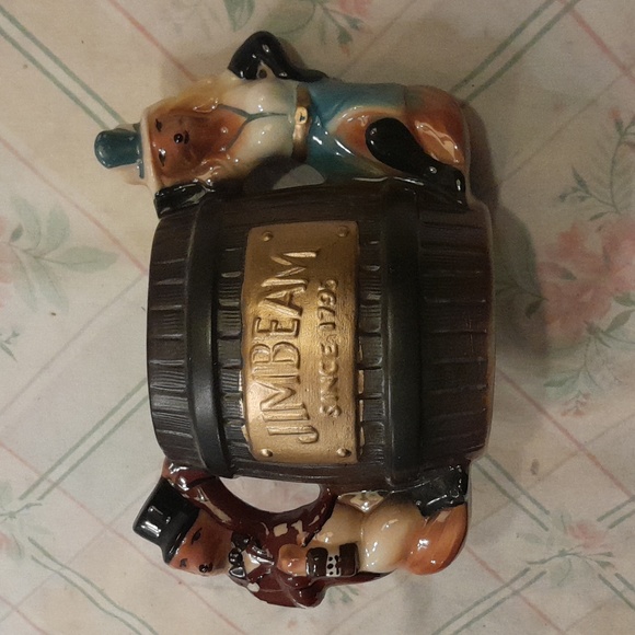 1980 Jim Beam Whiskey Barrel Fox Handles Mug - Picture 7 of 8